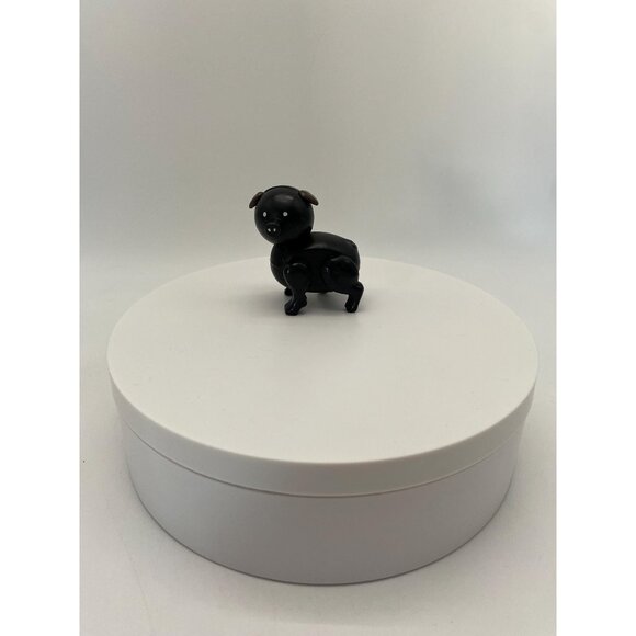 Vintage 70s Fisher-Price Play Family Farm Animal Black Pig Toy - Pig Figurine - Picture 1 of 7